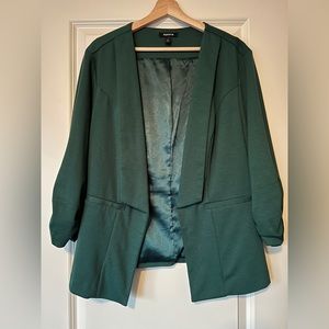 Rouched Quarter Sleeve Blazer